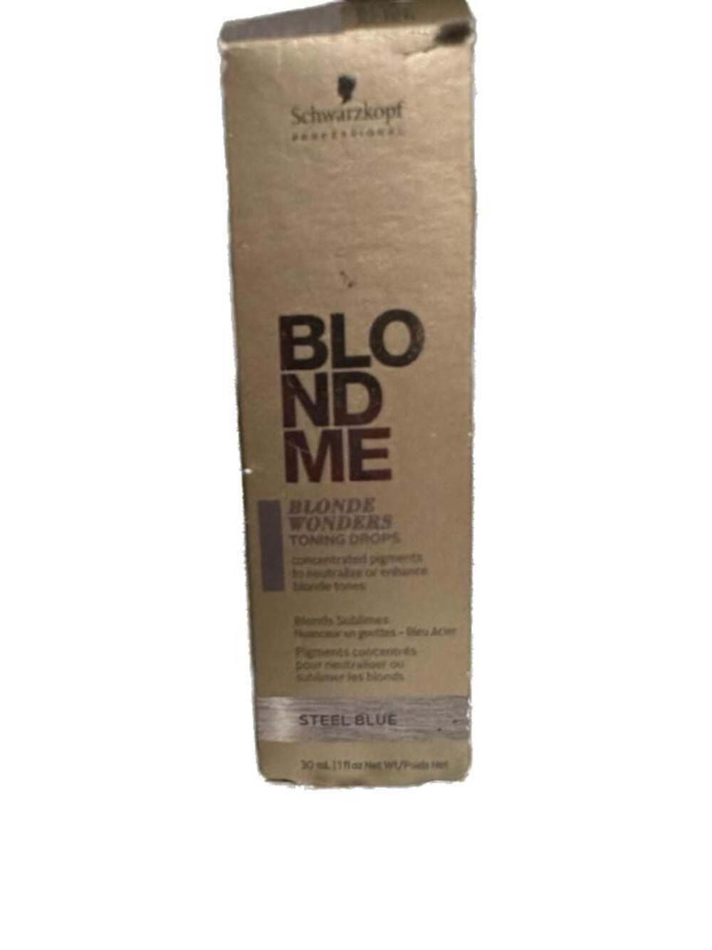 Schwarzkopf Professional BlondMe Blonde Wonders Toning Drops (1 oz) - Steel Blue